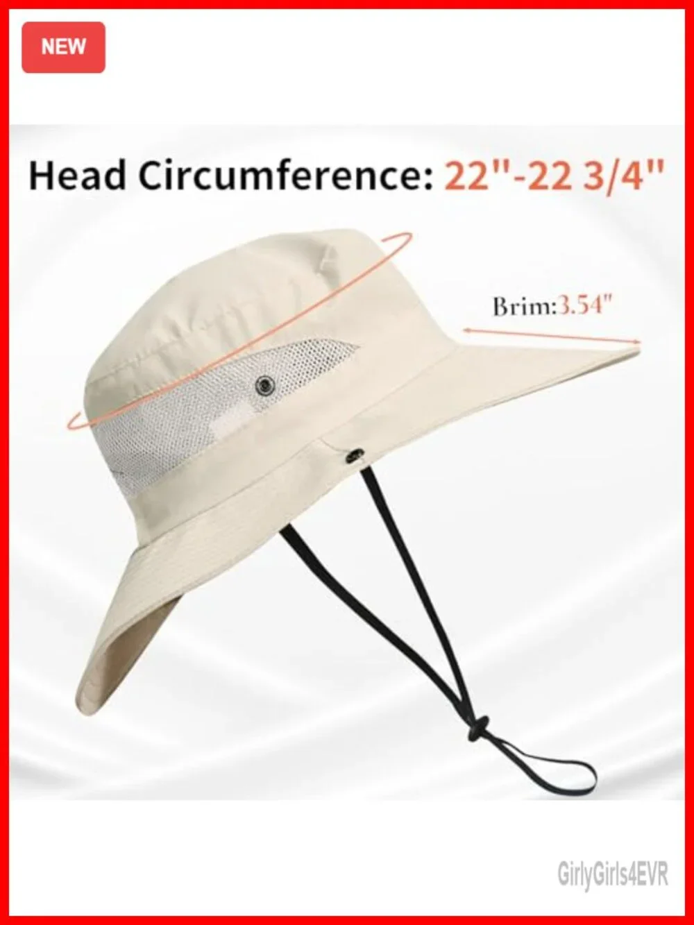 Wide Brim UPF 50 Sun Hat with Ponytail Hole Adjustable Drawstring Foldable